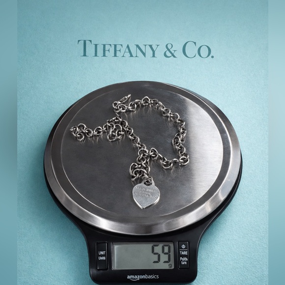 Tiffany & Co. Sterling Silver Heart Necklace 18" Chain - Picture 3 of 8